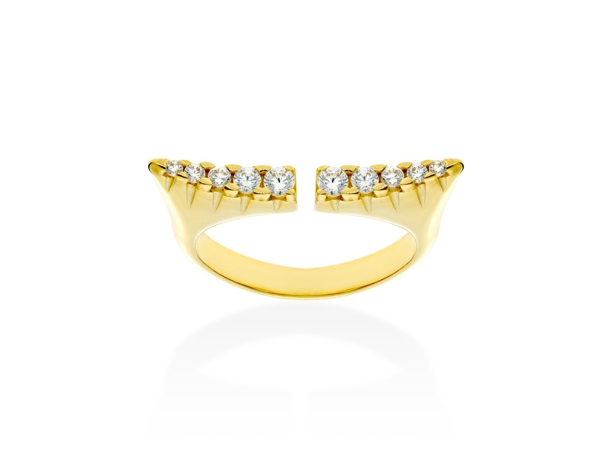 ANILLO PALM CON CIRCONITAS DORADO O PLATEADO