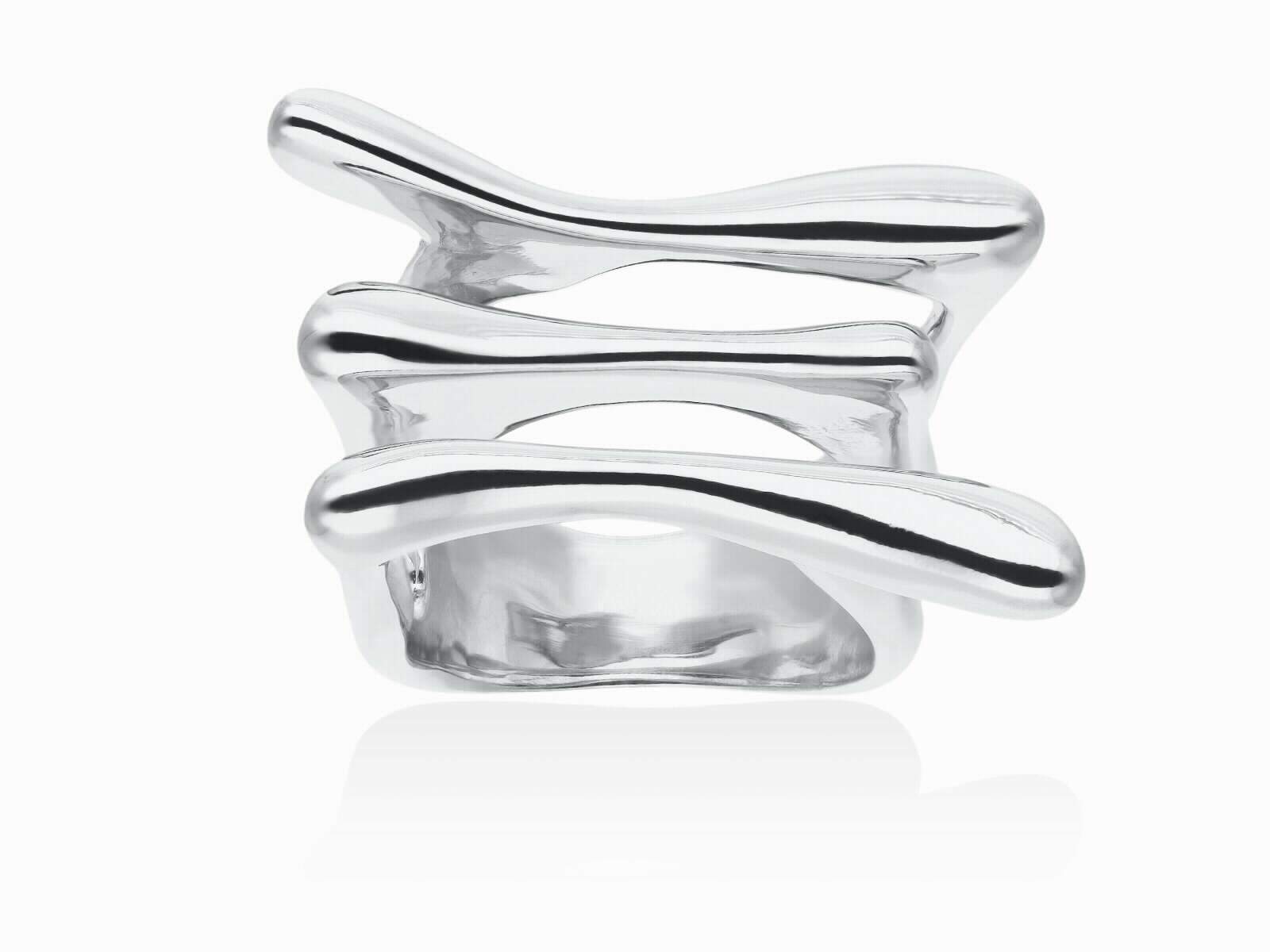 Anillo Flow triple en plata