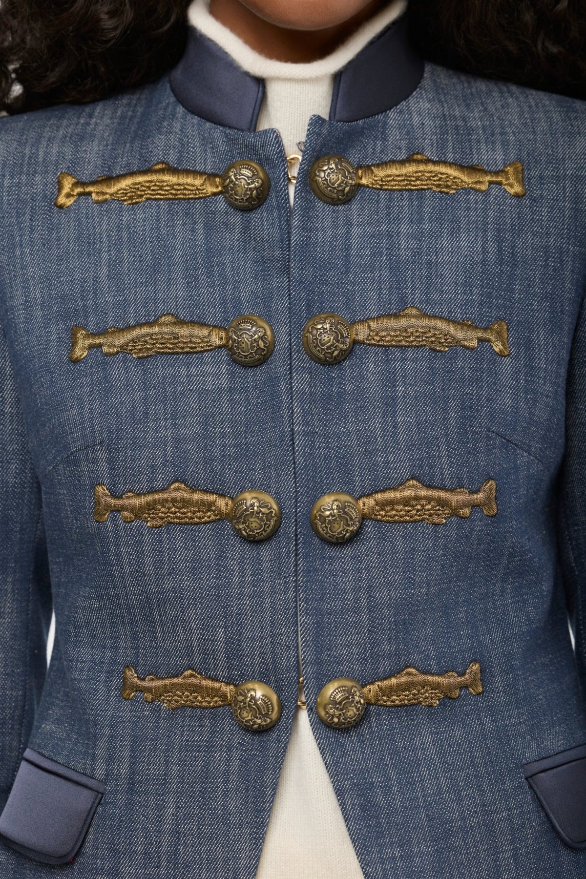 BLAZER DENIM CON BORDADOS NUVOLA DENIM - EDICION LIMITADA