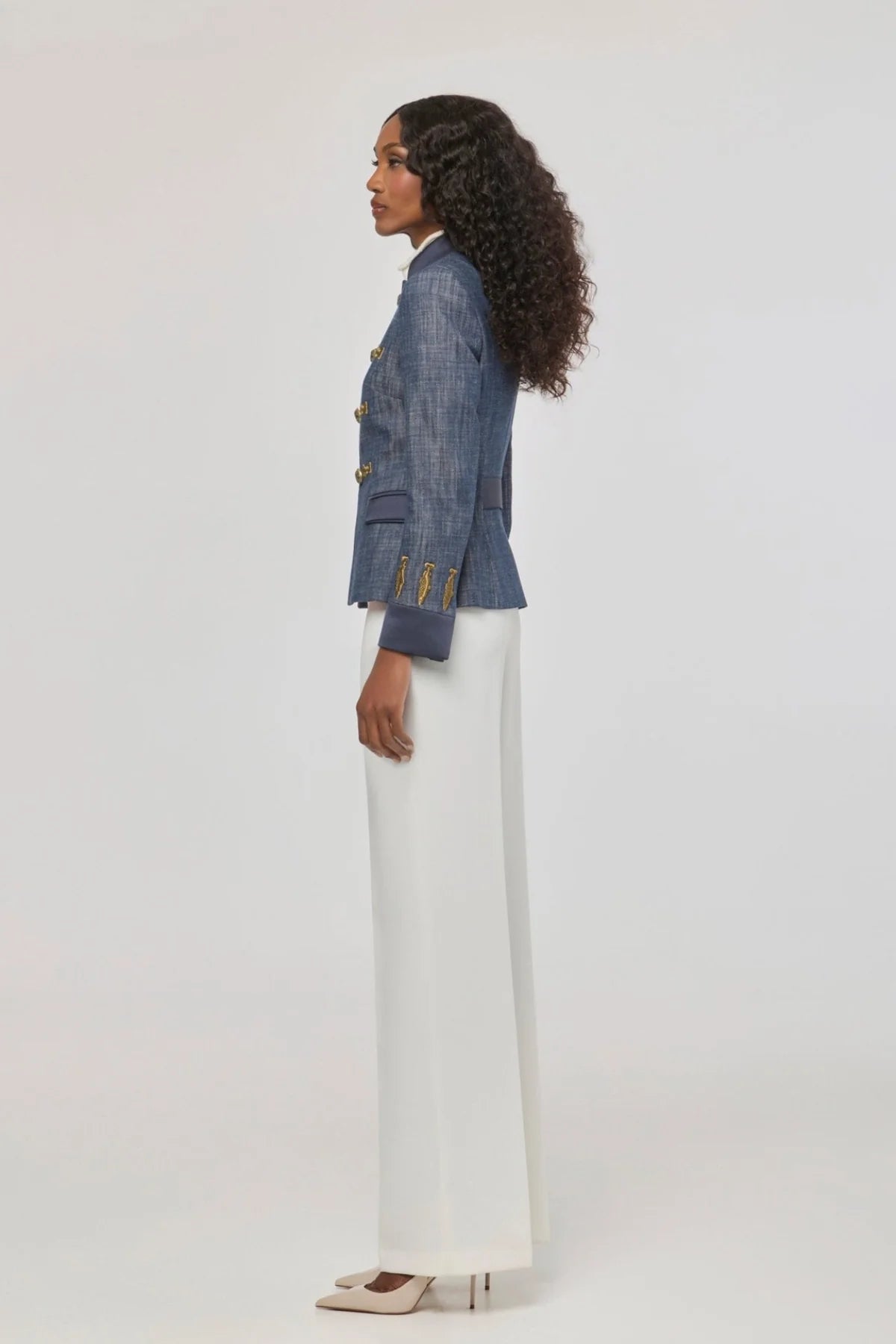 BLAZER DENIM CON BORDADOS NUVOLA DENIM - EDICION LIMITADA