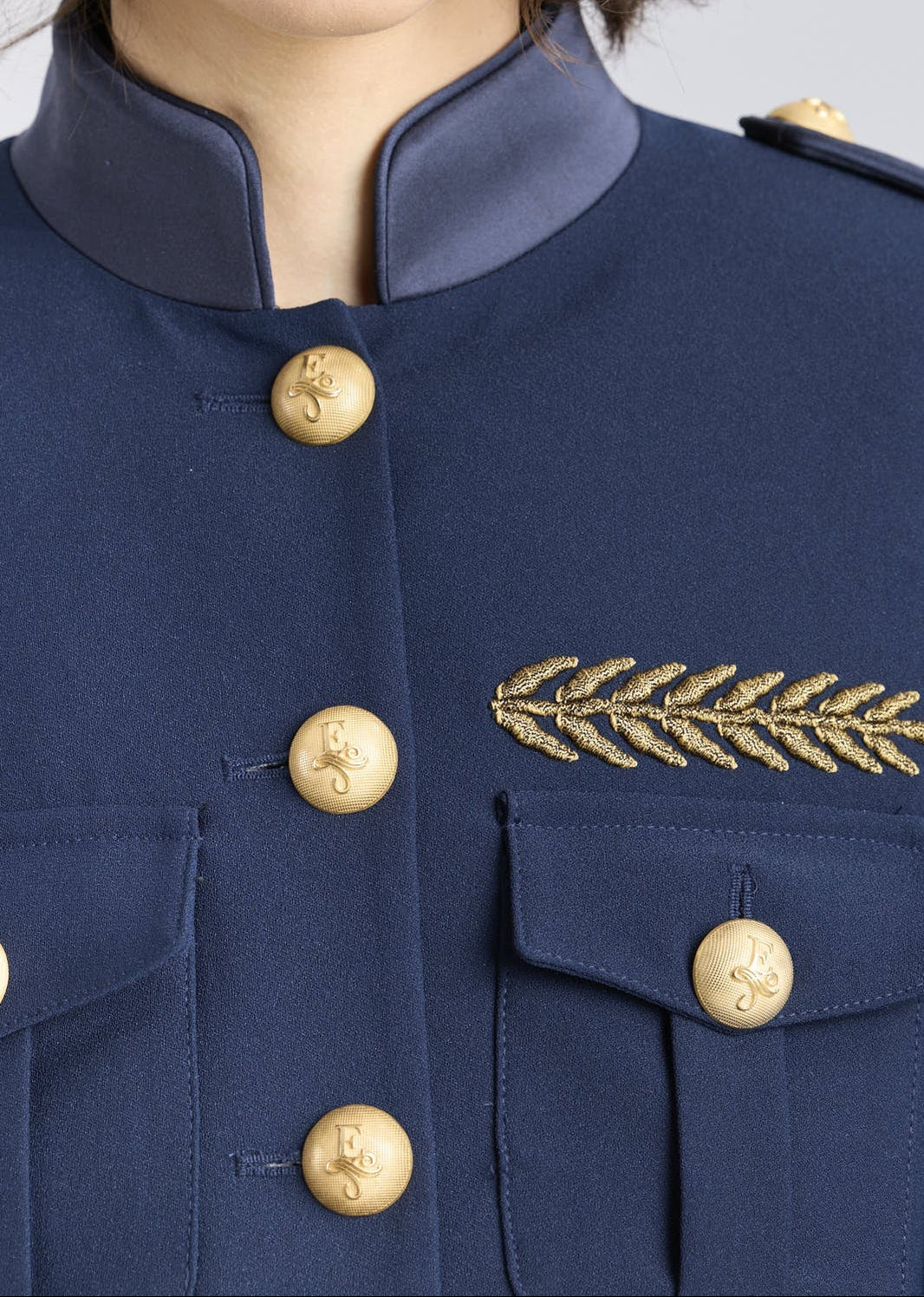 CHAQUETA MILITAR MUJER AZUL MARINO ILVA STAR - EDICION LIMITADA