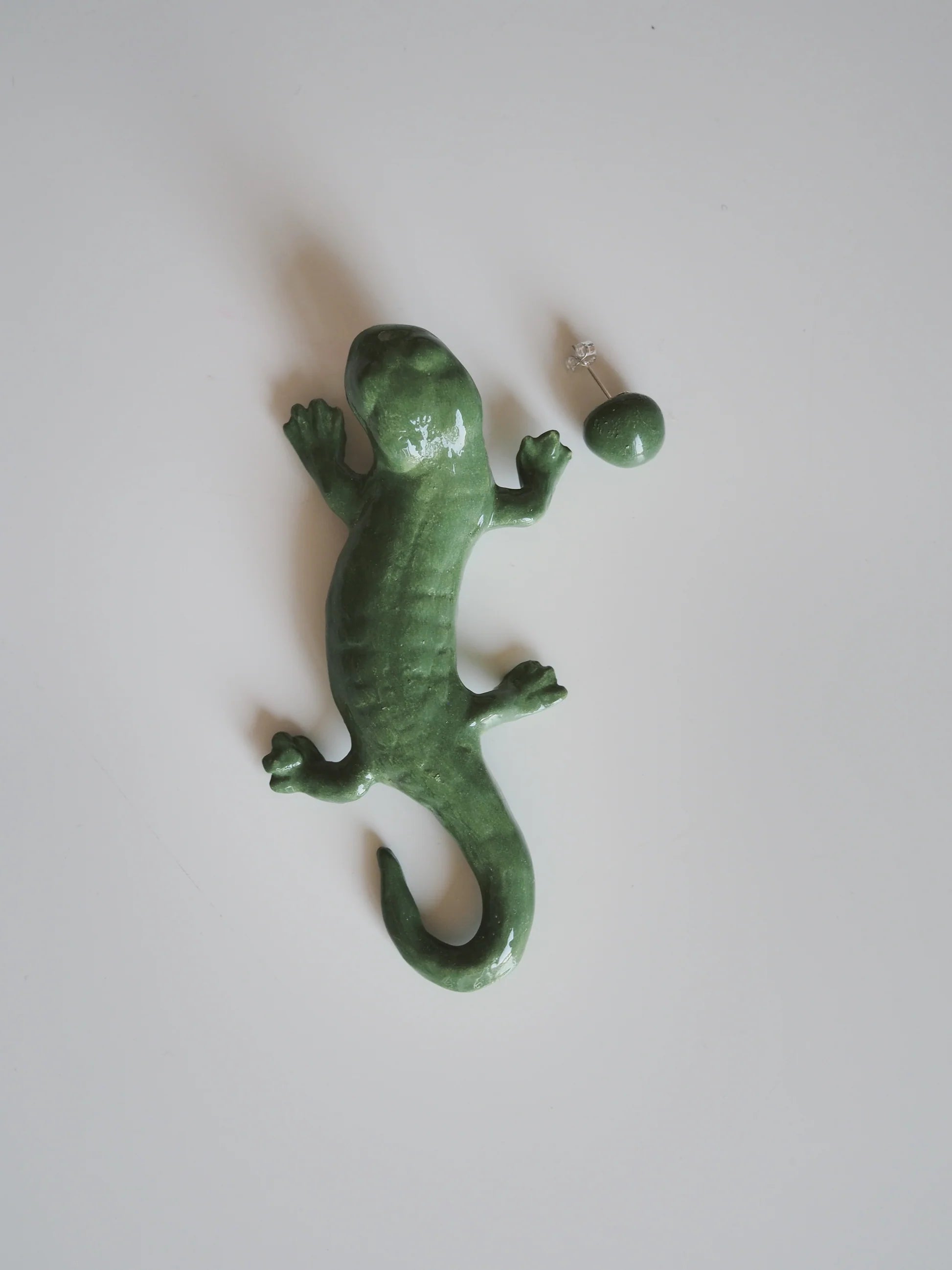 Pendiente Salamandra Verde