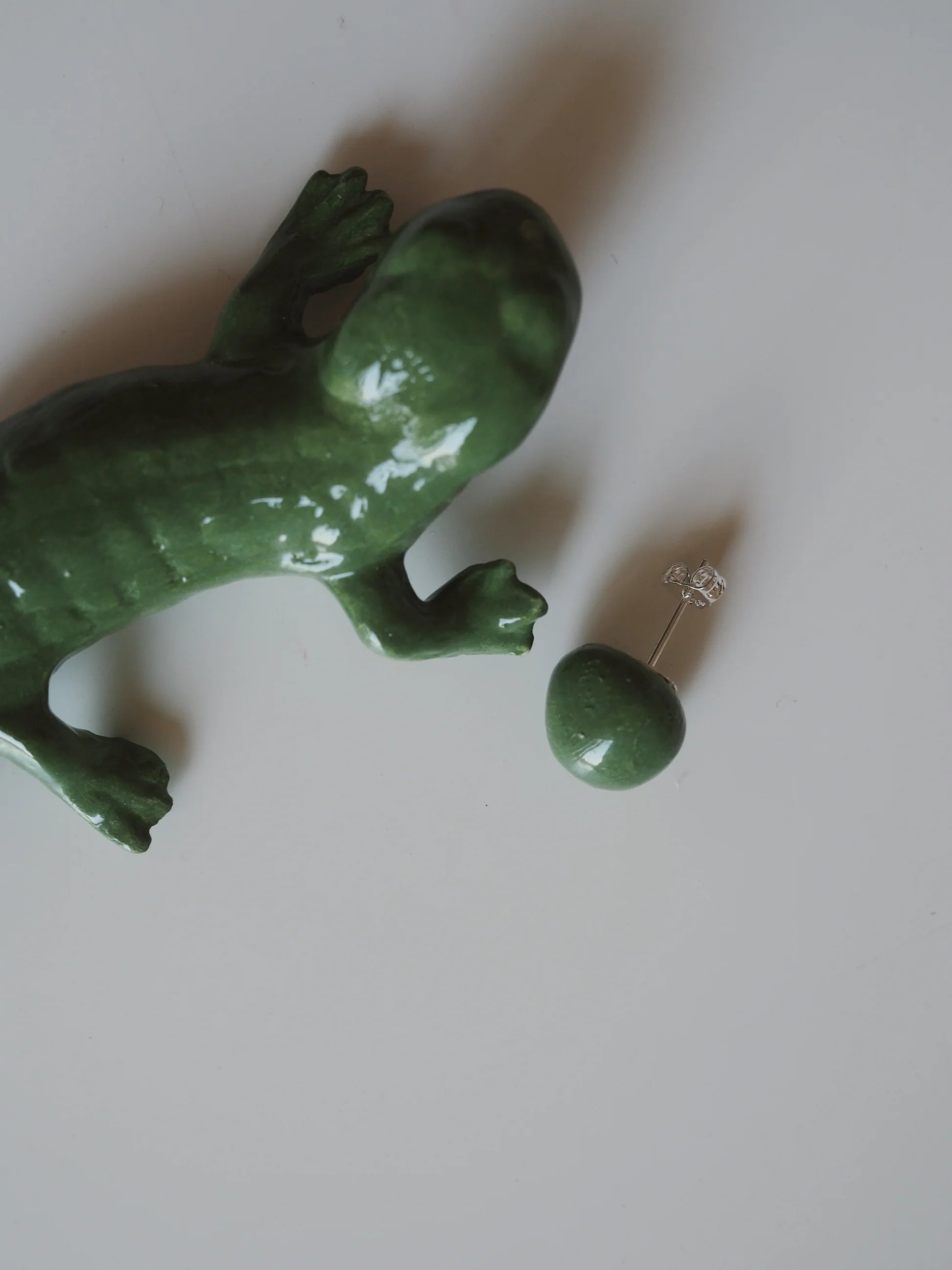 Pendiente Salamandra Verde