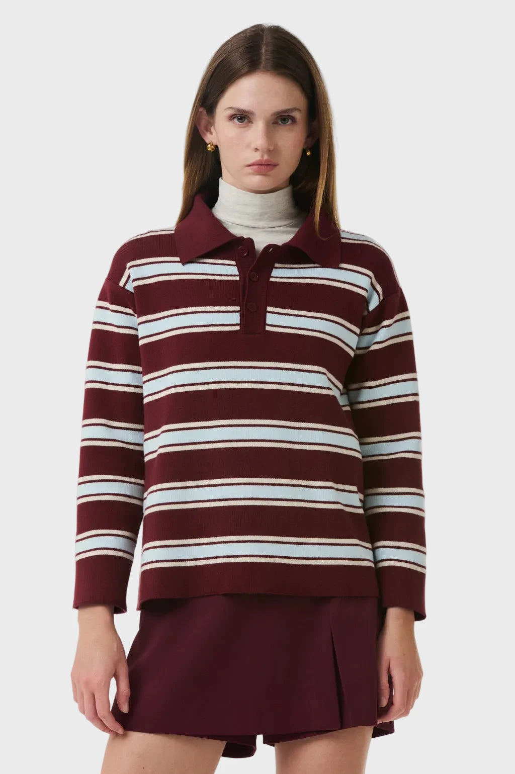 POLO SEZIONE RAYAS BORDEAUX
