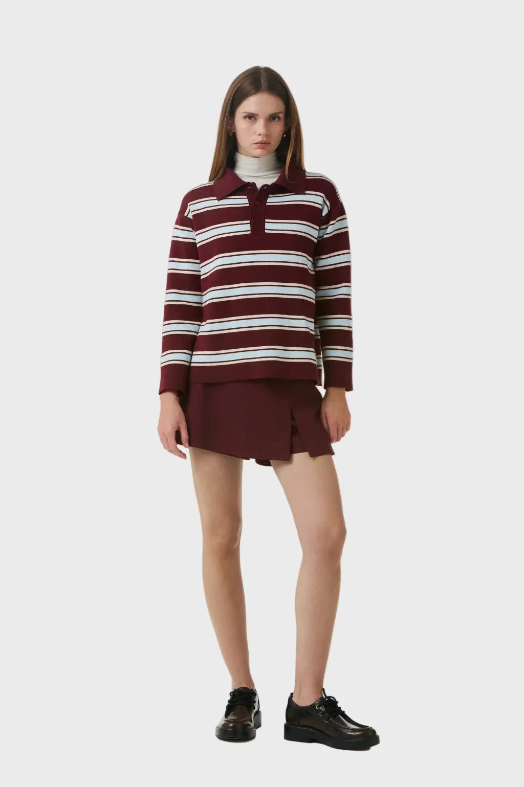 POLO SEZIONE RAYAS BORDEAUX