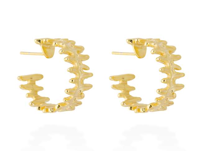PENDIENTES MAXI ARO TEXTURA ORO