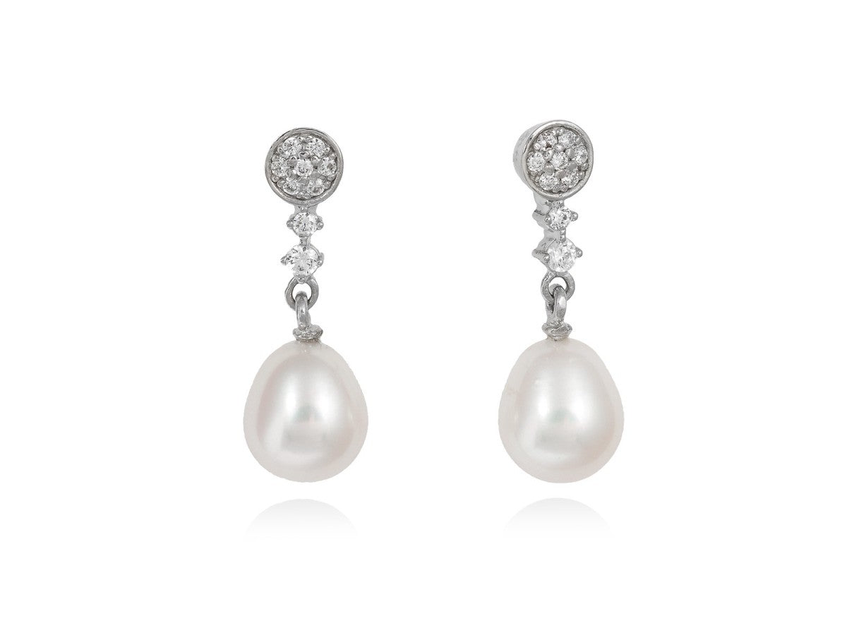 PENDIENTES PLATA PERLA