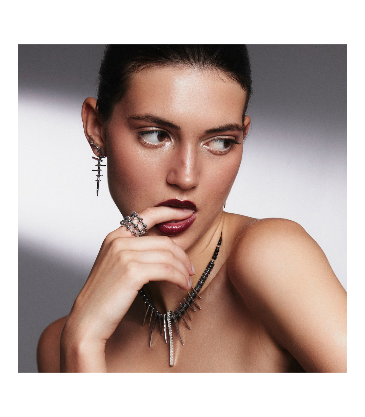 PENDIENTES VERTEBRAL PLATA