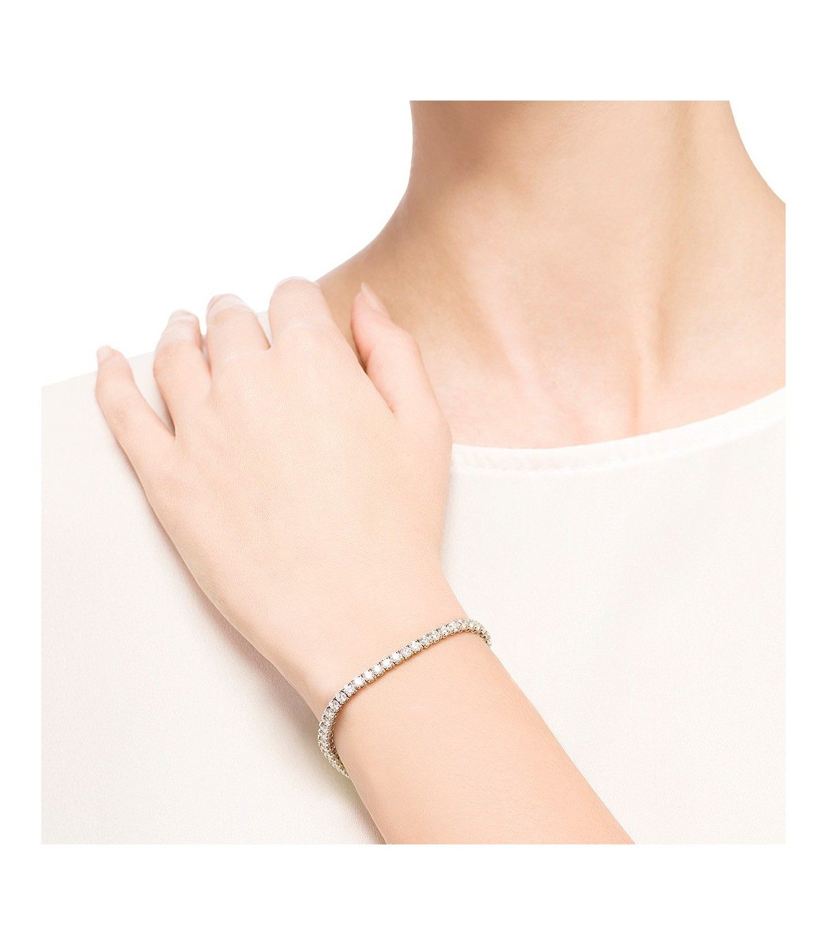 PULSERA RIVIERE RECTA PLATA