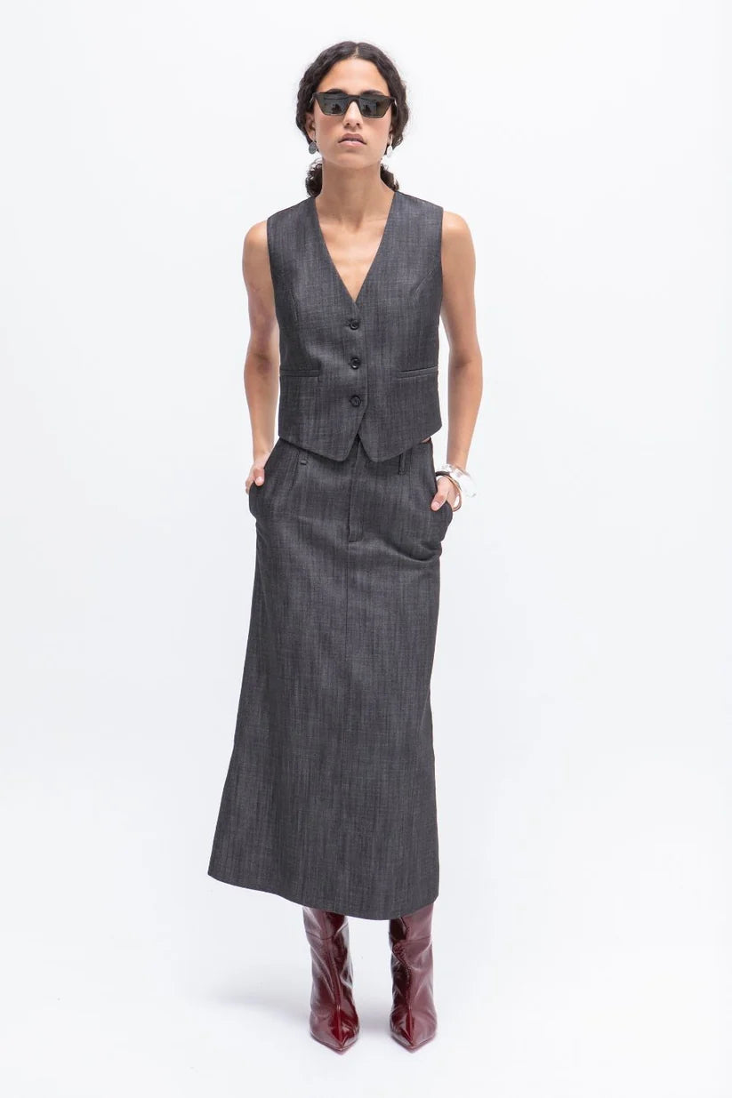 FALDA TUBO KRAKEN DENIM NEGRO
