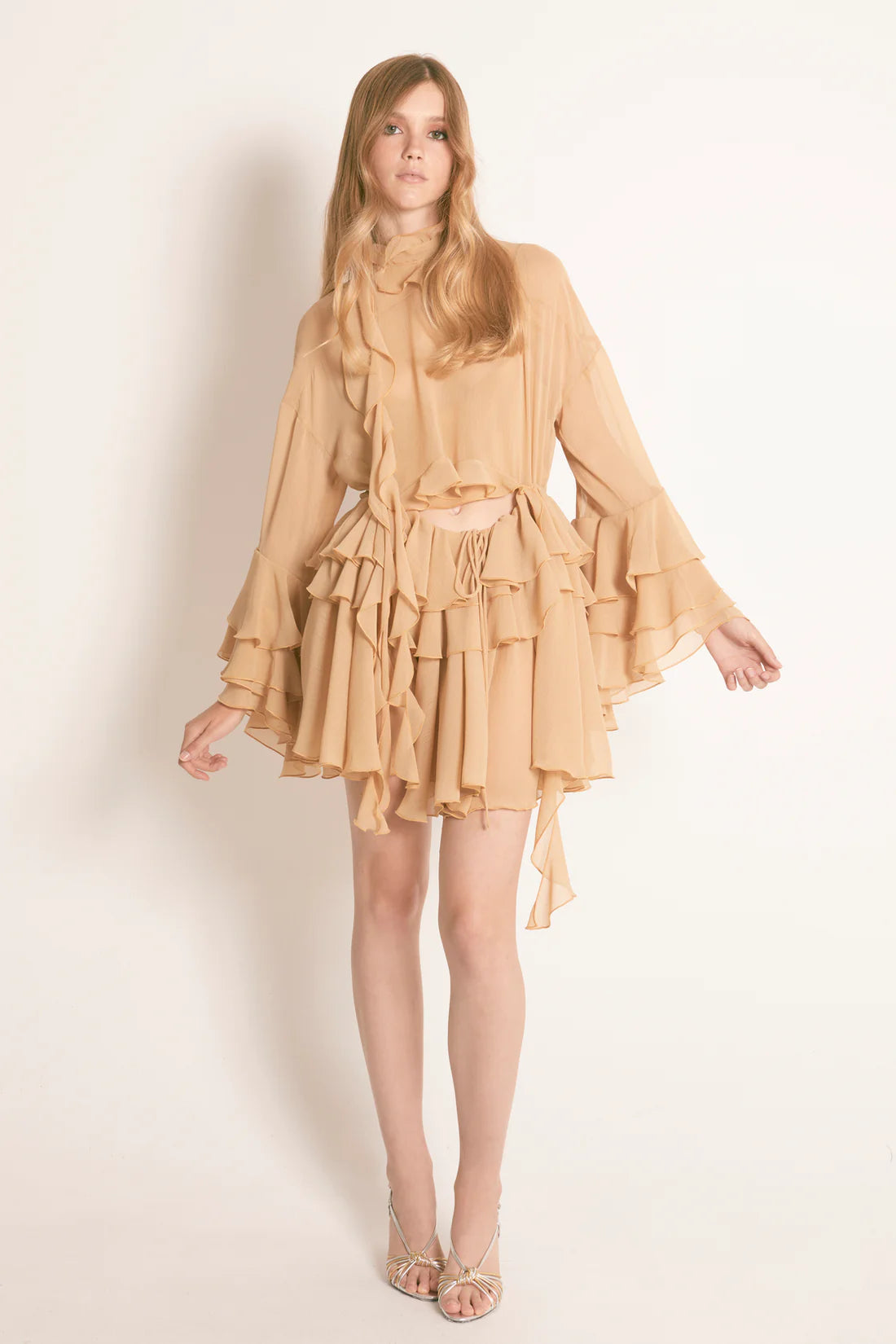 VESTIDO MAXI VOLANTES ARENA