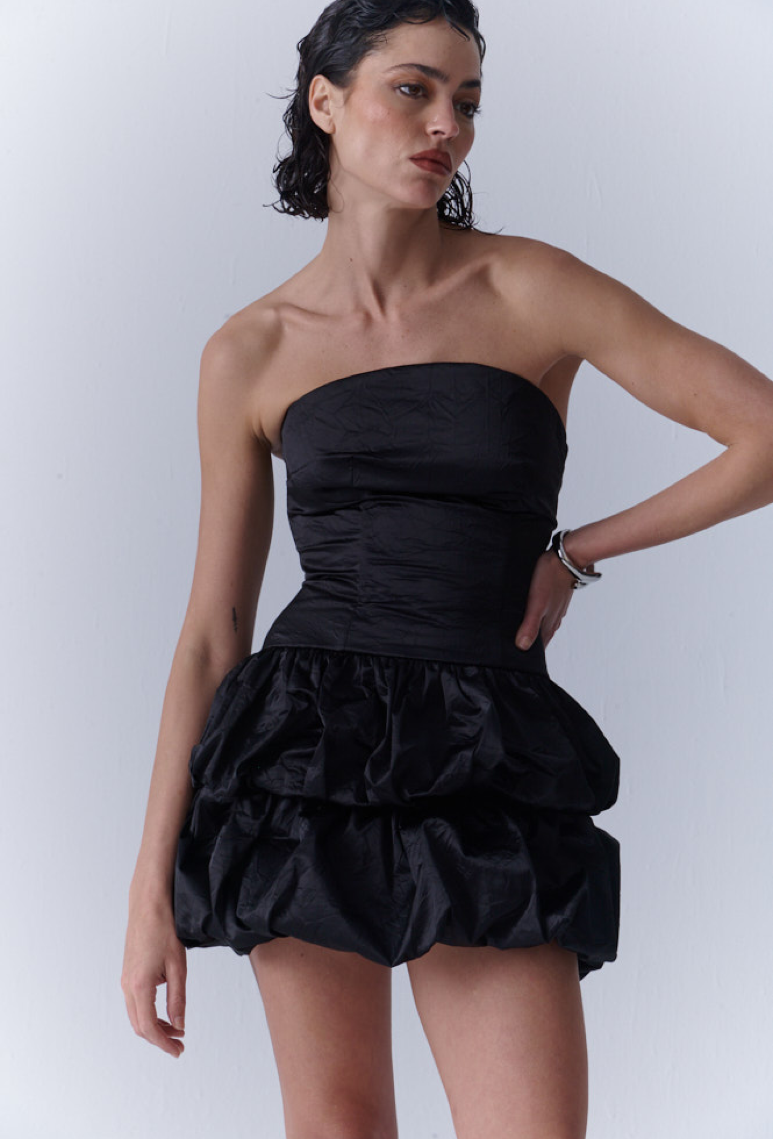 LA PIJA W01A BLACK. MINI DRESS