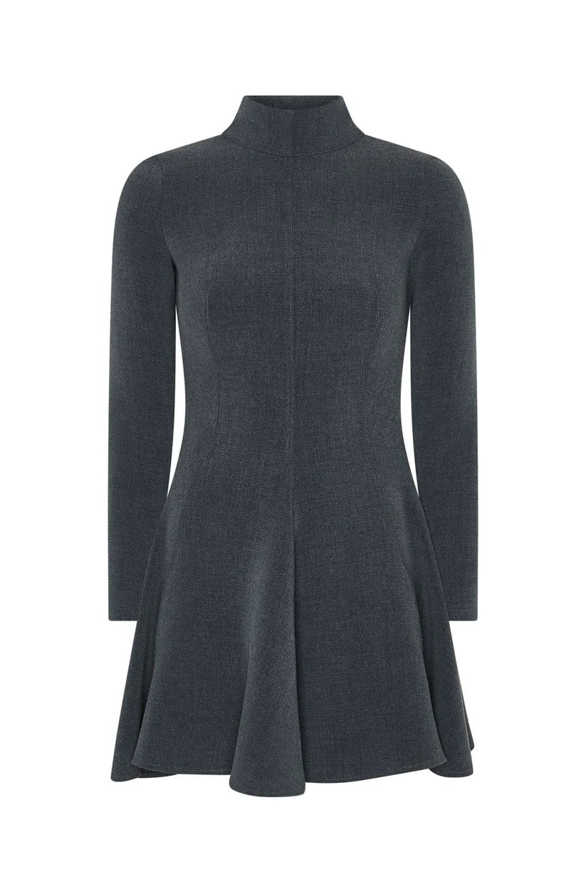 VESTIDO CORTO MANGA LARGA DELIRIO GRIS