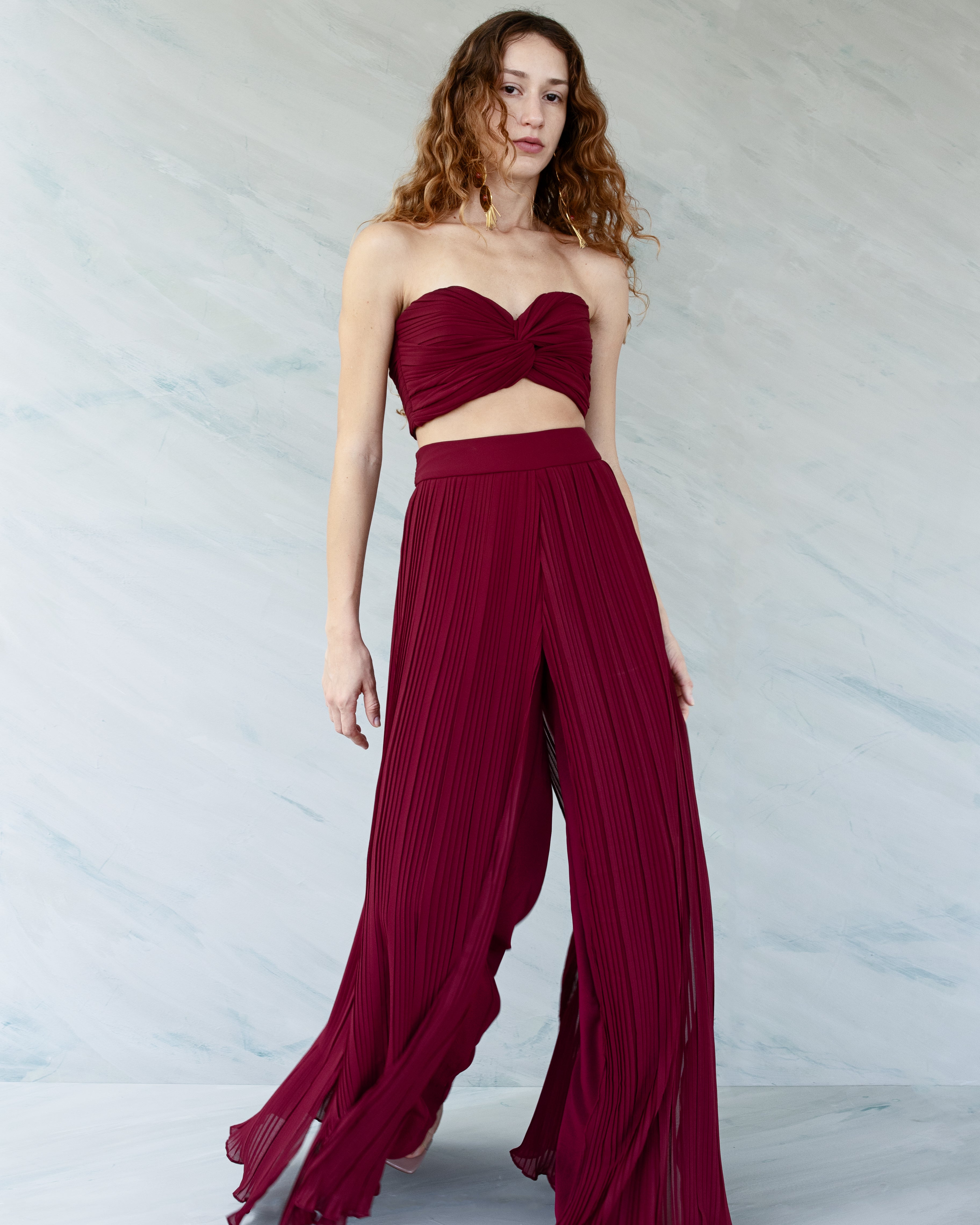 LITA PANTS BURGUNDY