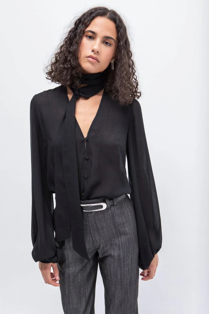 CAMISA PAÑUELO GARZA NEGRO