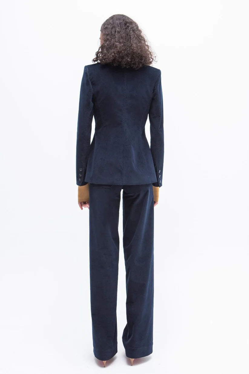 BLAZER KARWAR TERCIOPELO AZUL MARINO