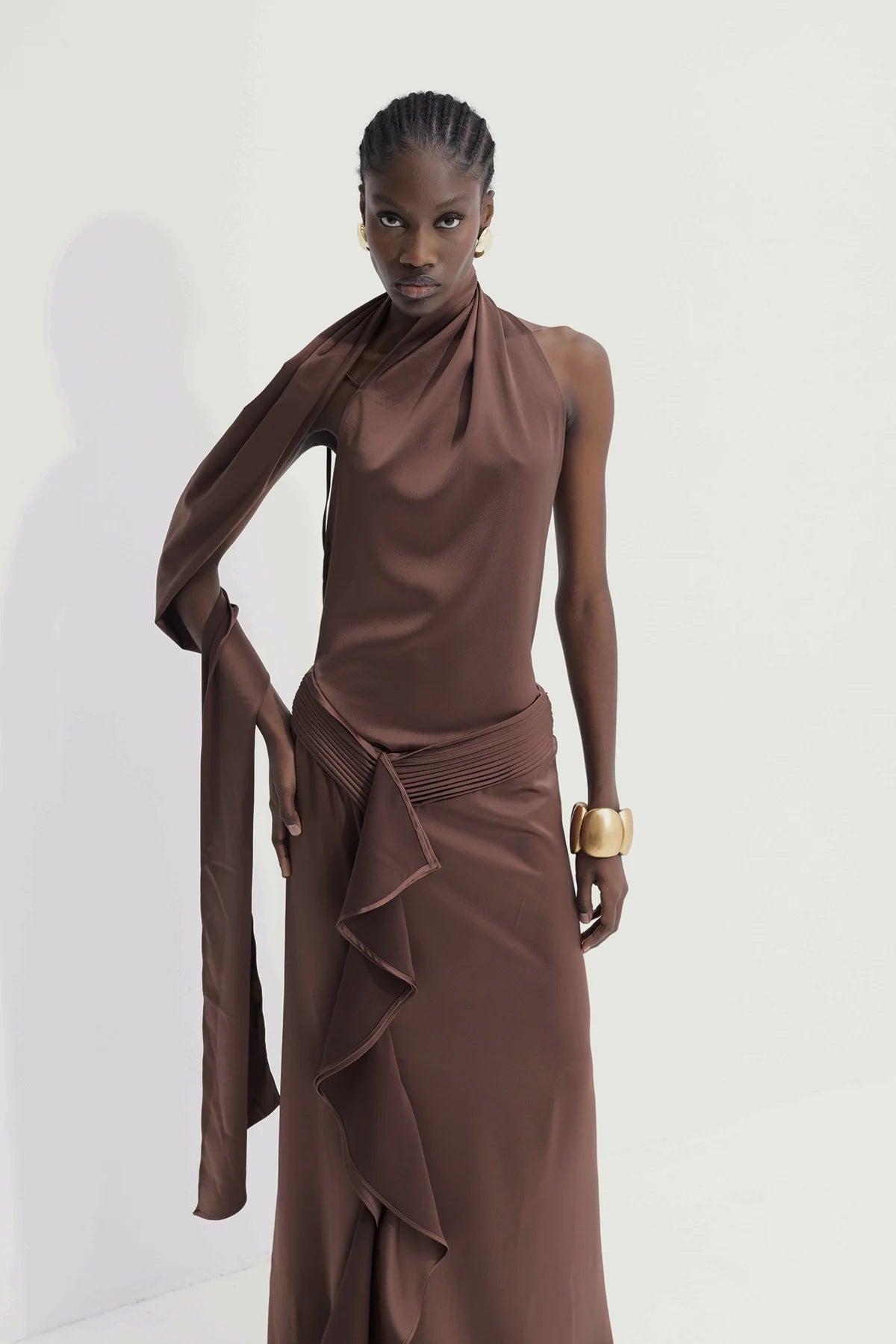 LA SANDUNGUERA DRESS CHOCOLATE