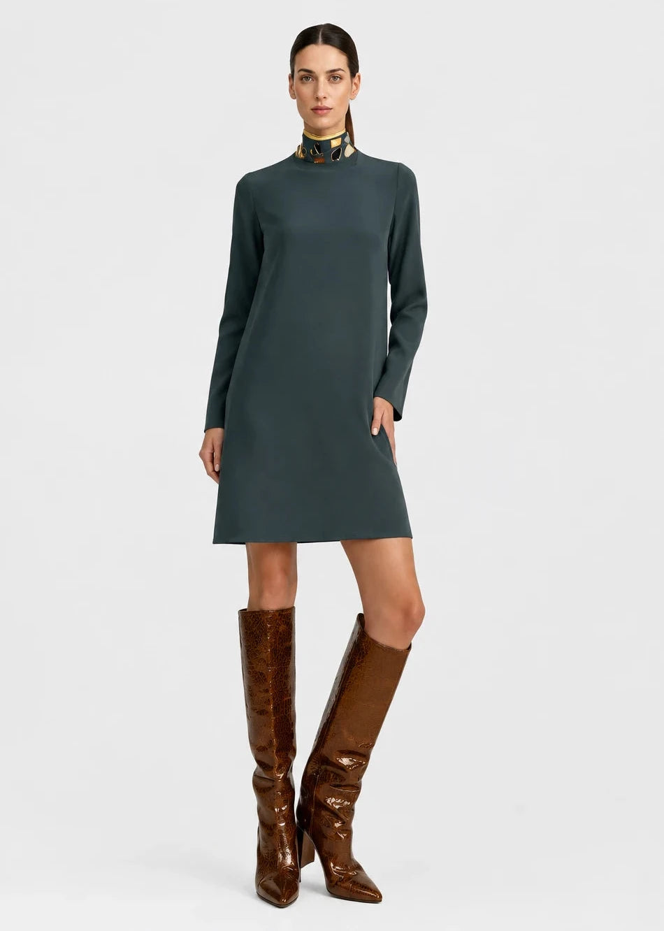 VESTIDO AMANDA CORTO GRIS ARCADE