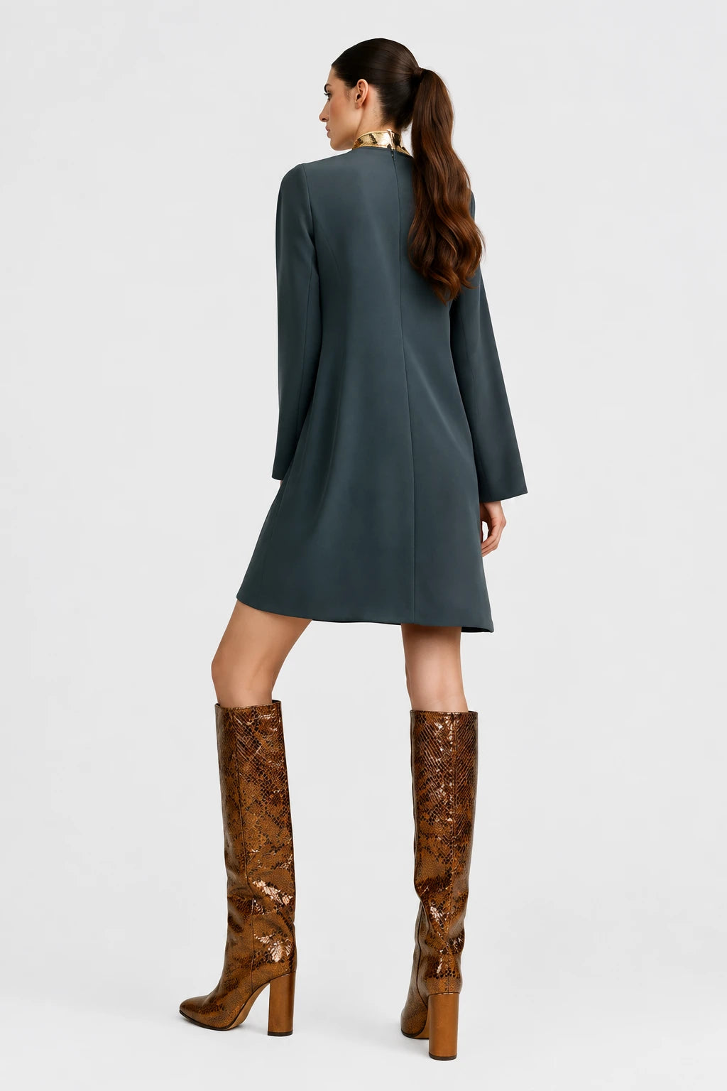 VESTIDO AMANDA CORTO GRIS ARCADE