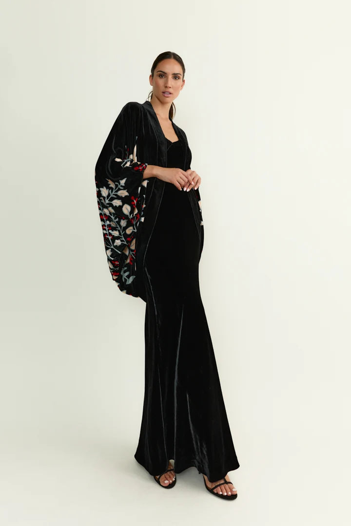 KIMONO NOCTURNO BLACK VELVET