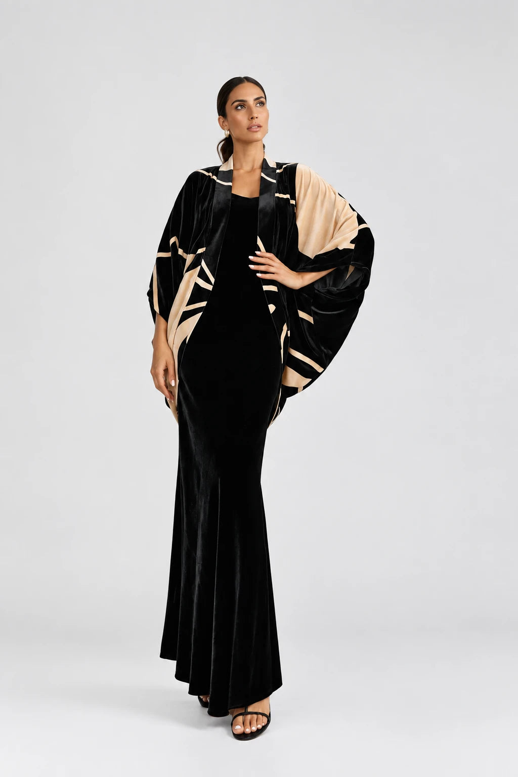 KIMONO ORQUIDEA VELVET B&N