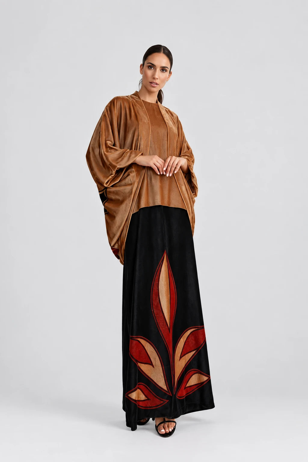 KIMONO VELVET HOJA