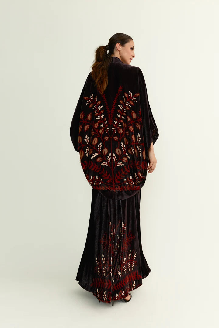 KIMONO BOUQUET CHOCO VELVET