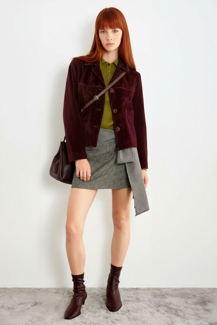 CAZADORA ANTE GRANATE VV