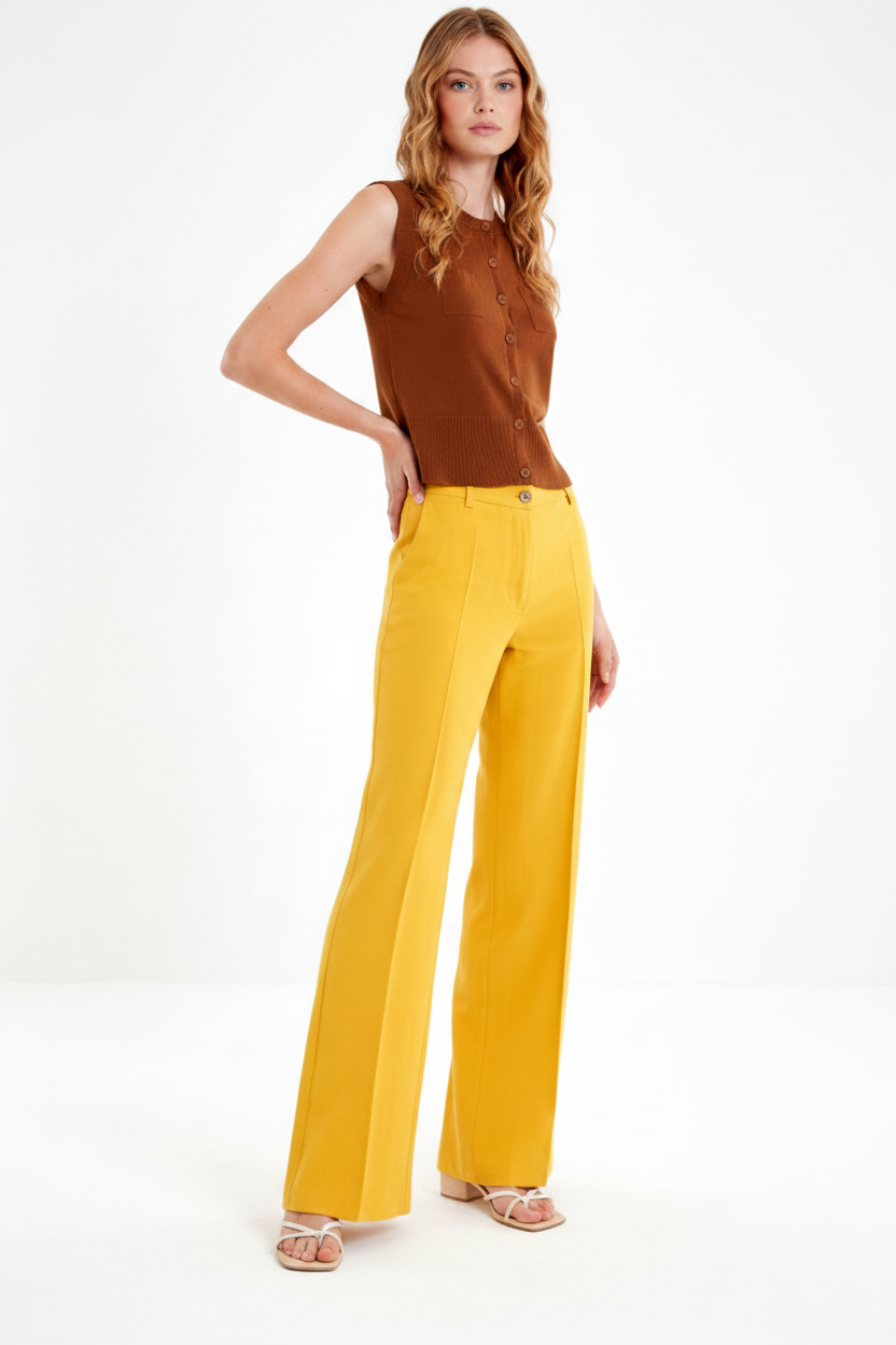 PANTALON TRAJE AMARILLO
