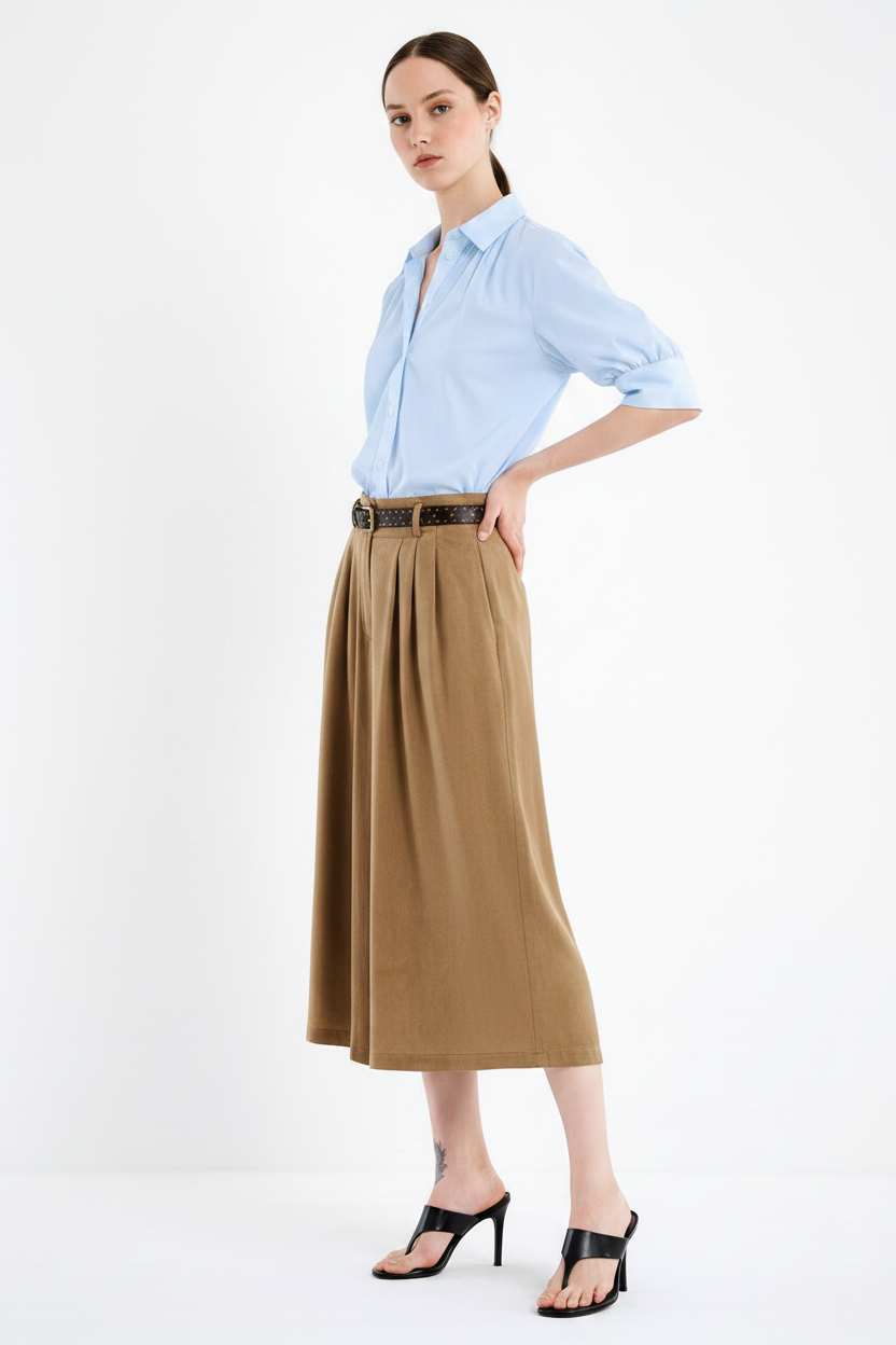 CAMISA CELESTE MANGAS CORTAS