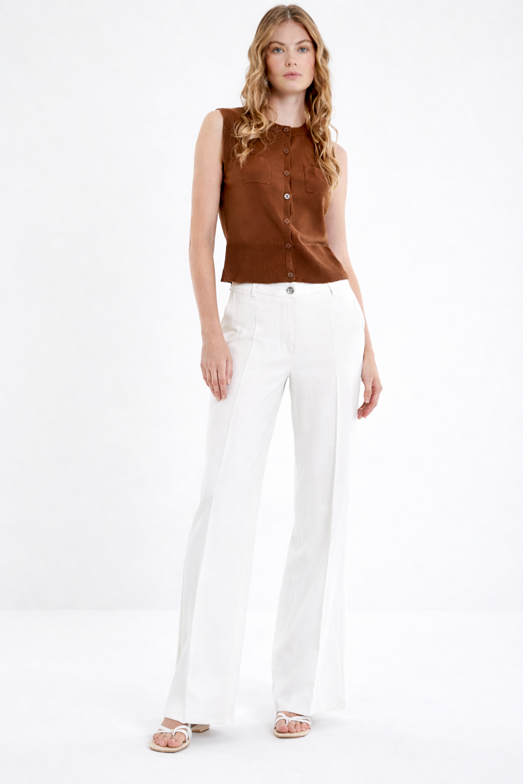 PANTALON TRAJE BLANCO VV