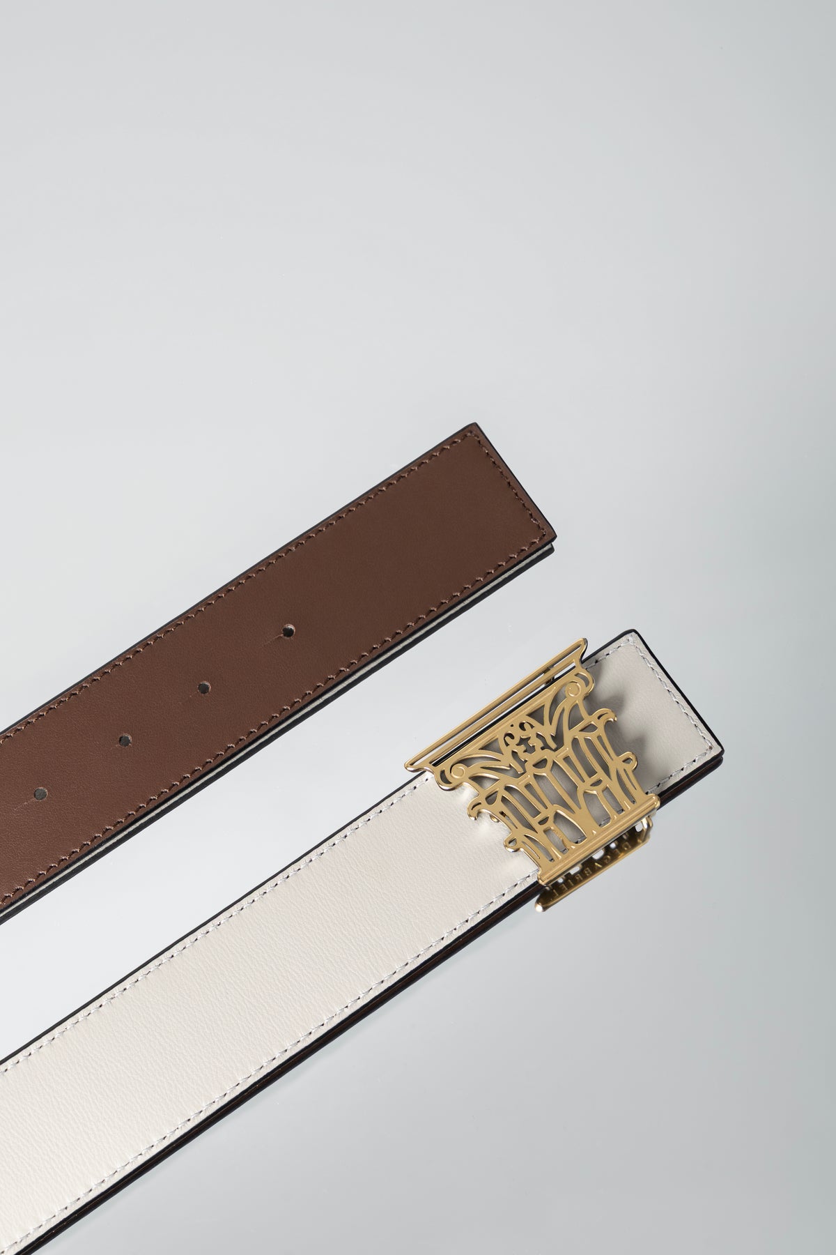 CORINTHIAN CHOCOLATE GREY BELT GOLD