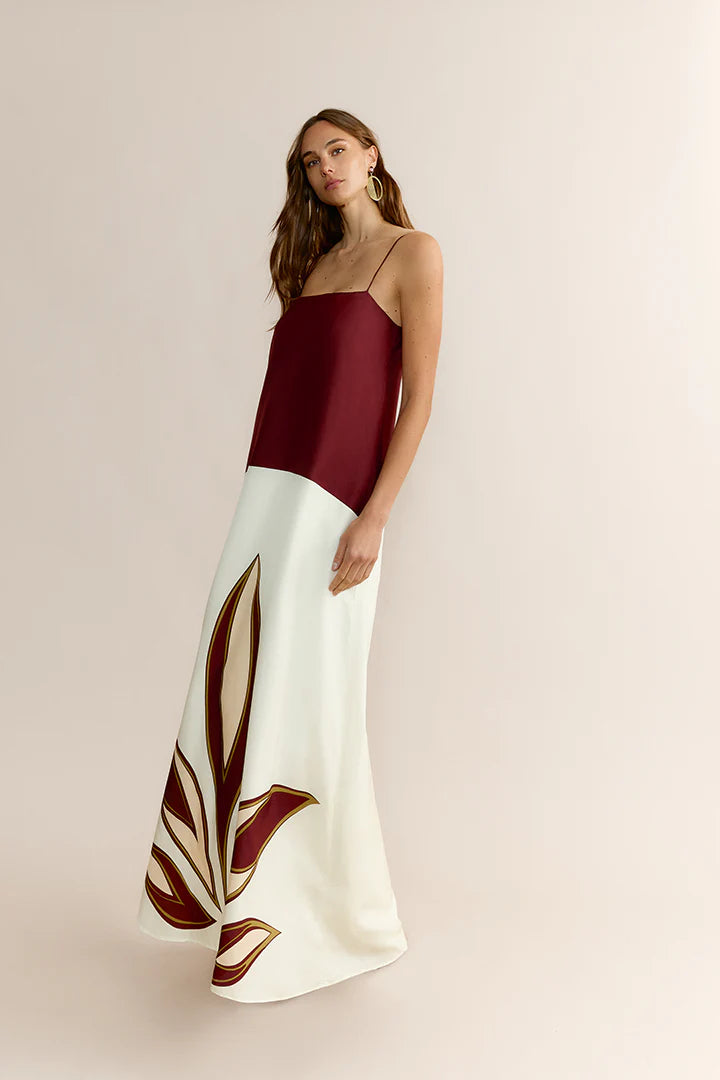 VESTIDO BIANCA TRIBUTE HOJAS