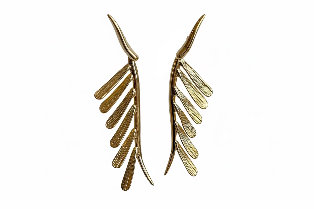 PENDIENTES SPINE PLATA DORADA