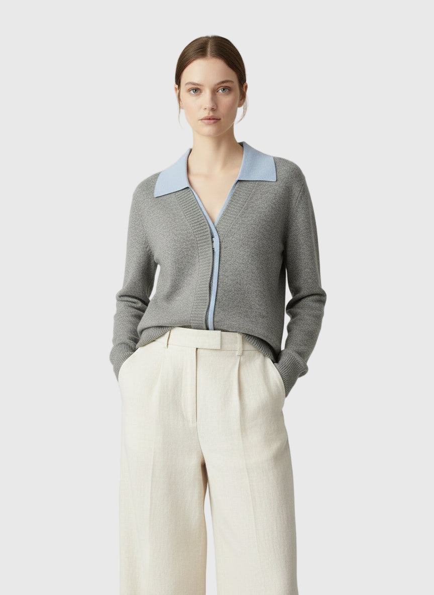 JERSEY GRIS CON CAMISA VV