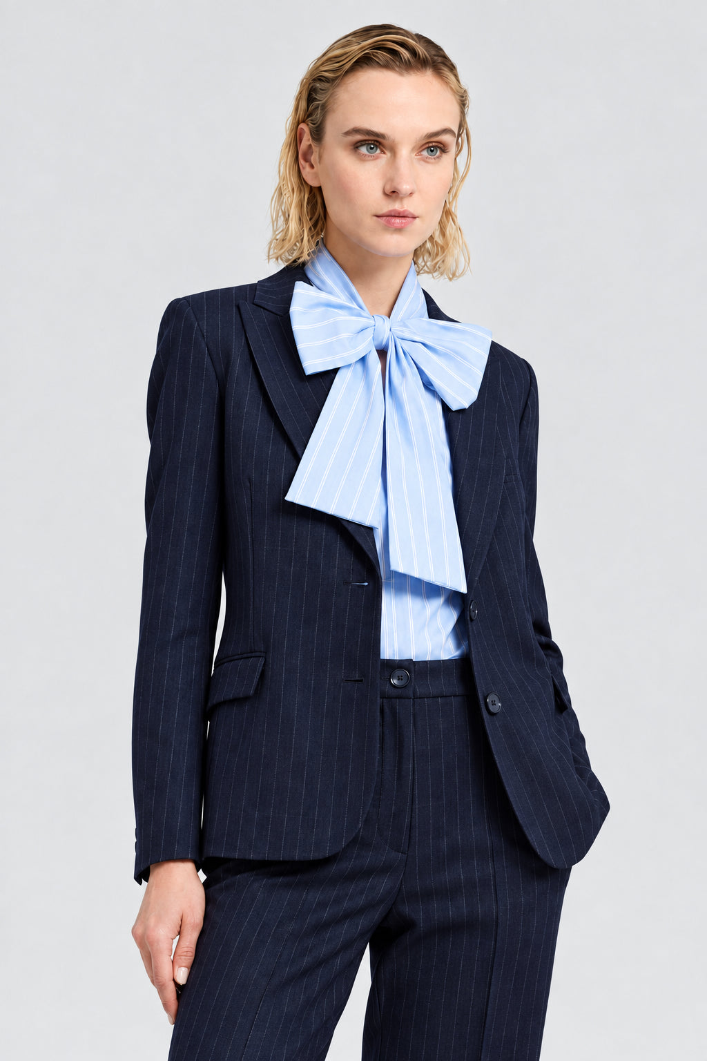 BLAZER RAYA DIPLOMATICA AZUL MARINO