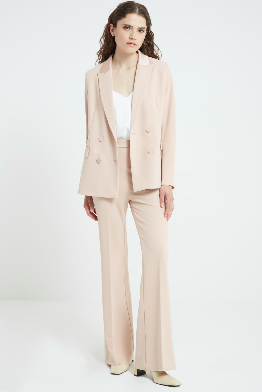 PANTALON ROSA MAQUILLAJE ACAMPANADO DETALLE ELASTICO CINTURA VV
