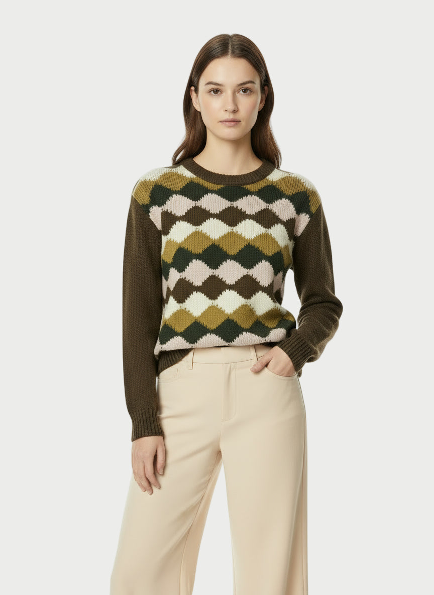 JERSEY ROMBOS VERDE Y ROSA  VV