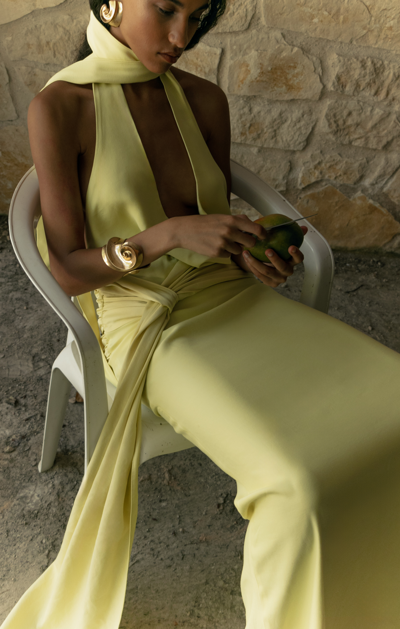 LA EMPERIFOLLÁ W03A. LEMON LONG DRESS