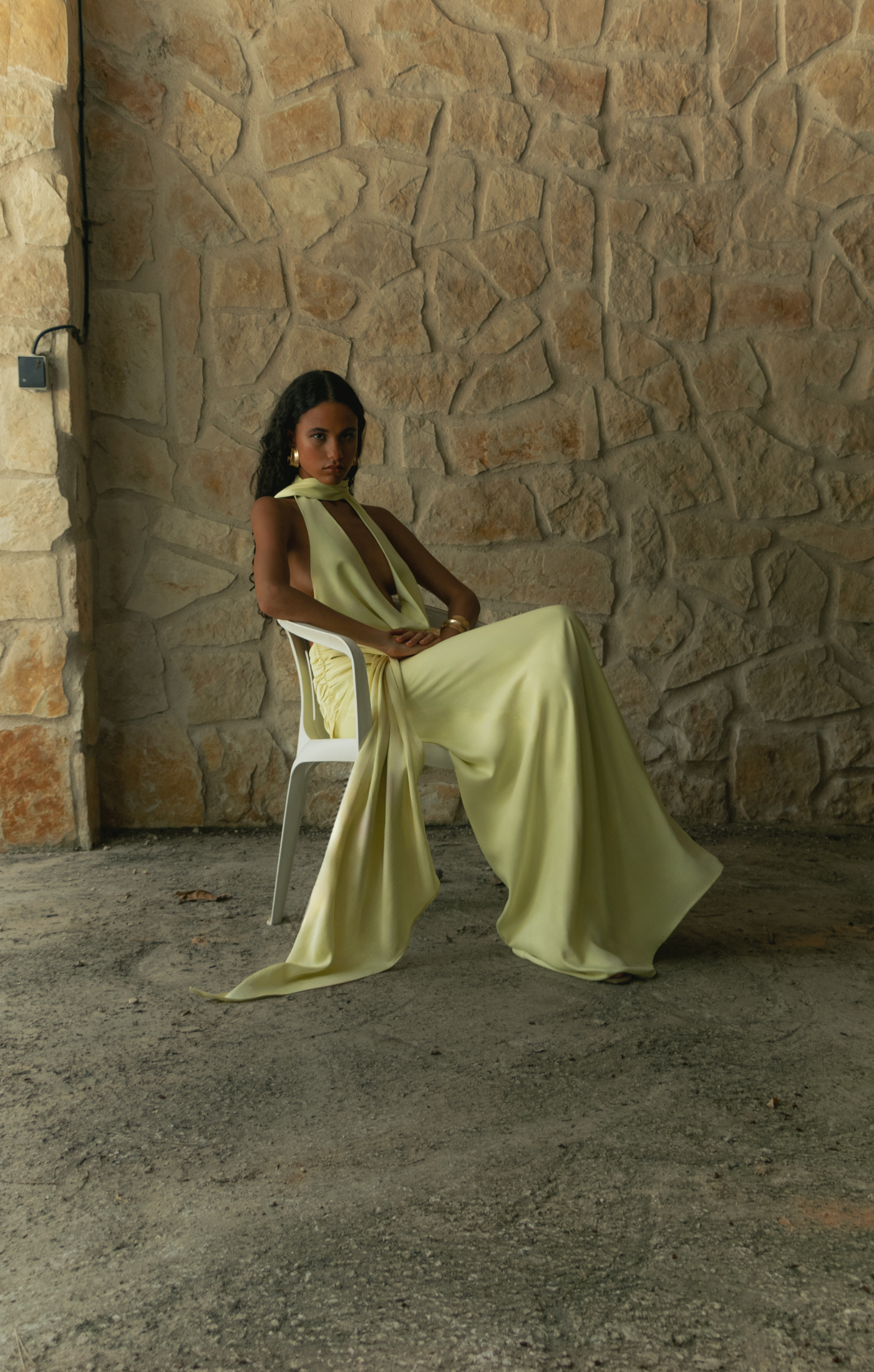 LA EMPERIFOLLÁ W03A. LEMON LONG DRESS