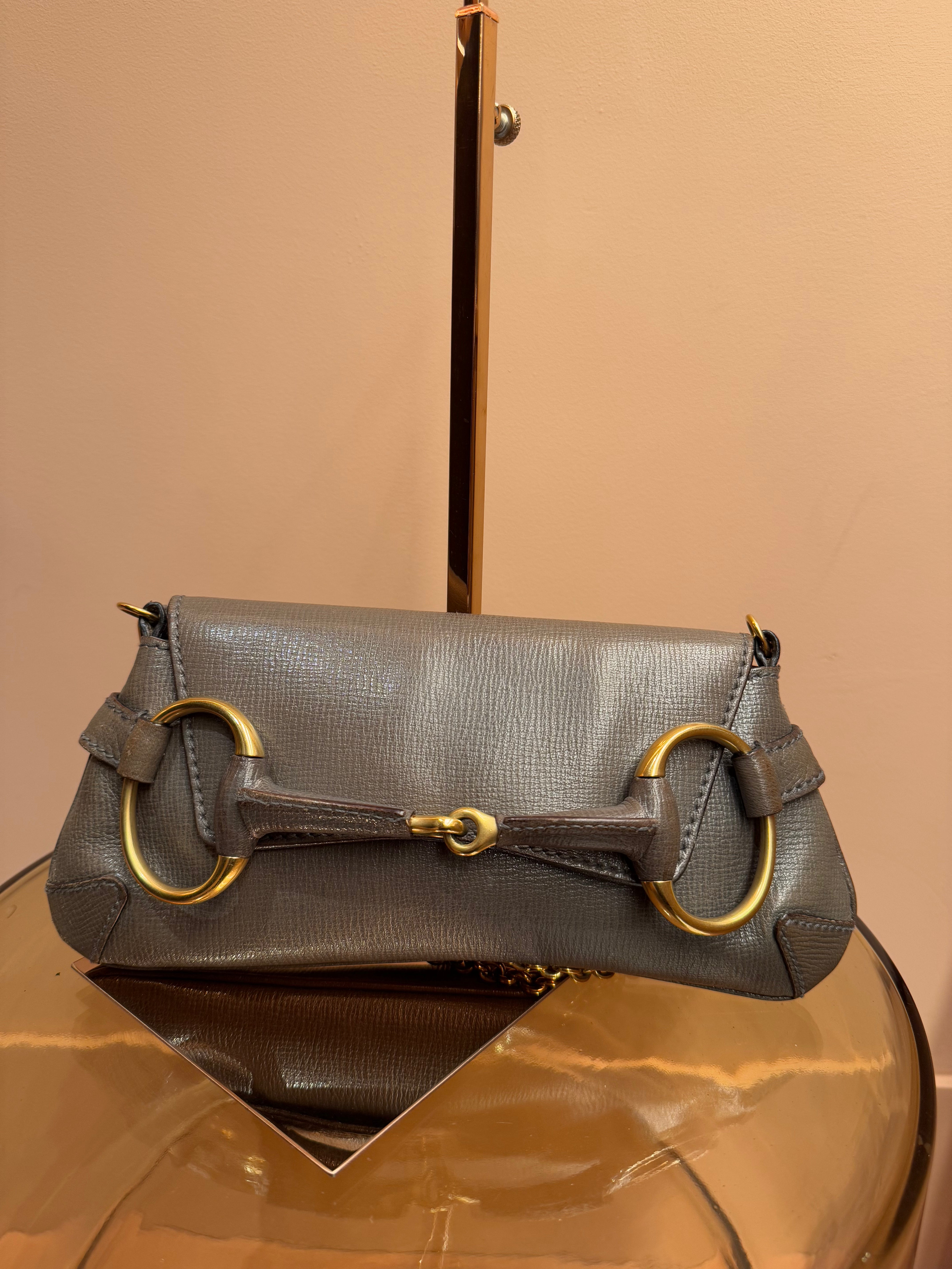 BOLSO VINTAGE GUCCI HORSEBIT X TOM FORD GRIS