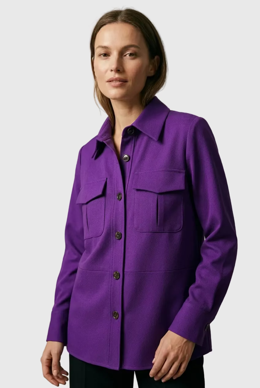 CHAQUETA ROSE LANA MORADO