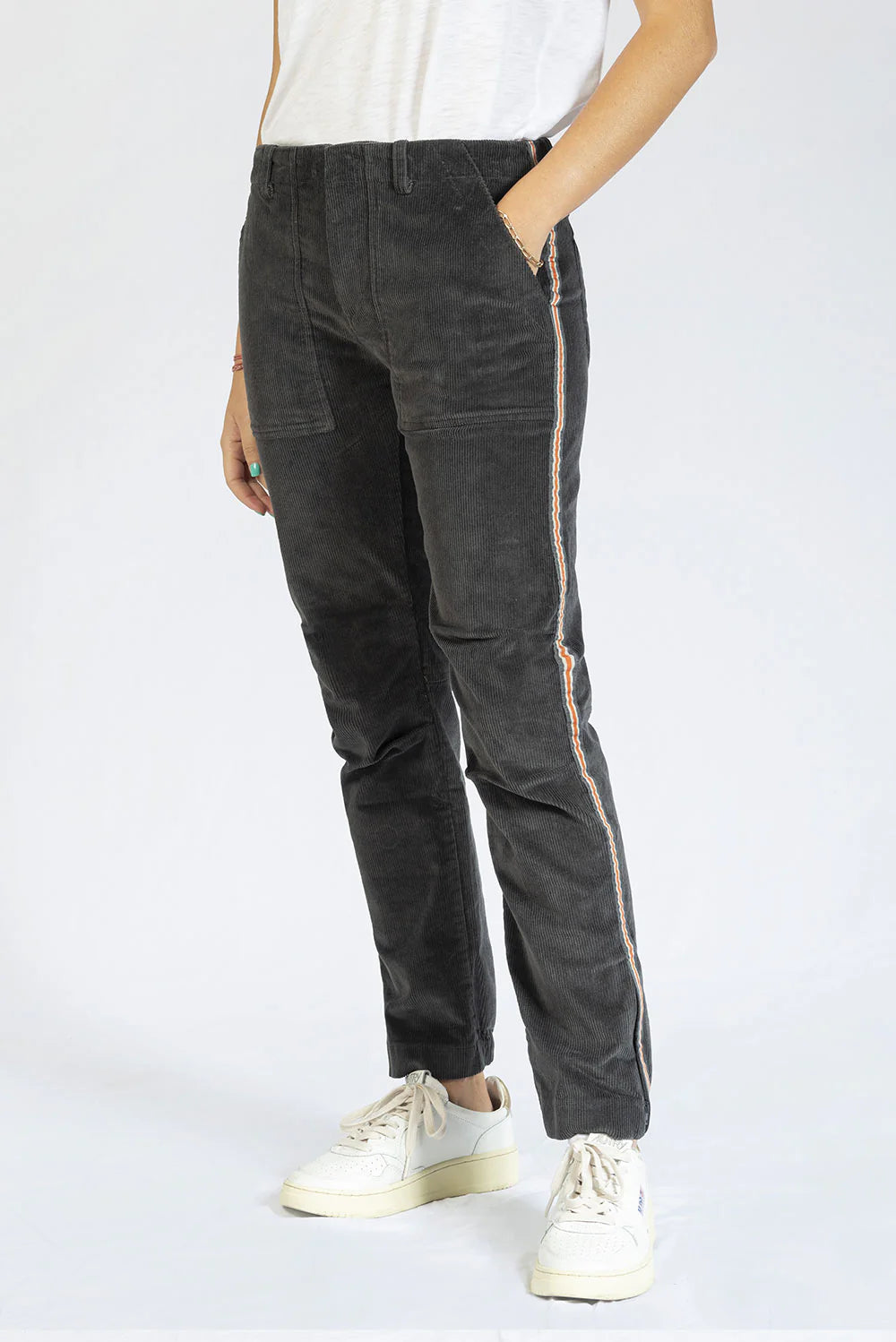 EMA CORDUROY GRIS STRYPE PANTS