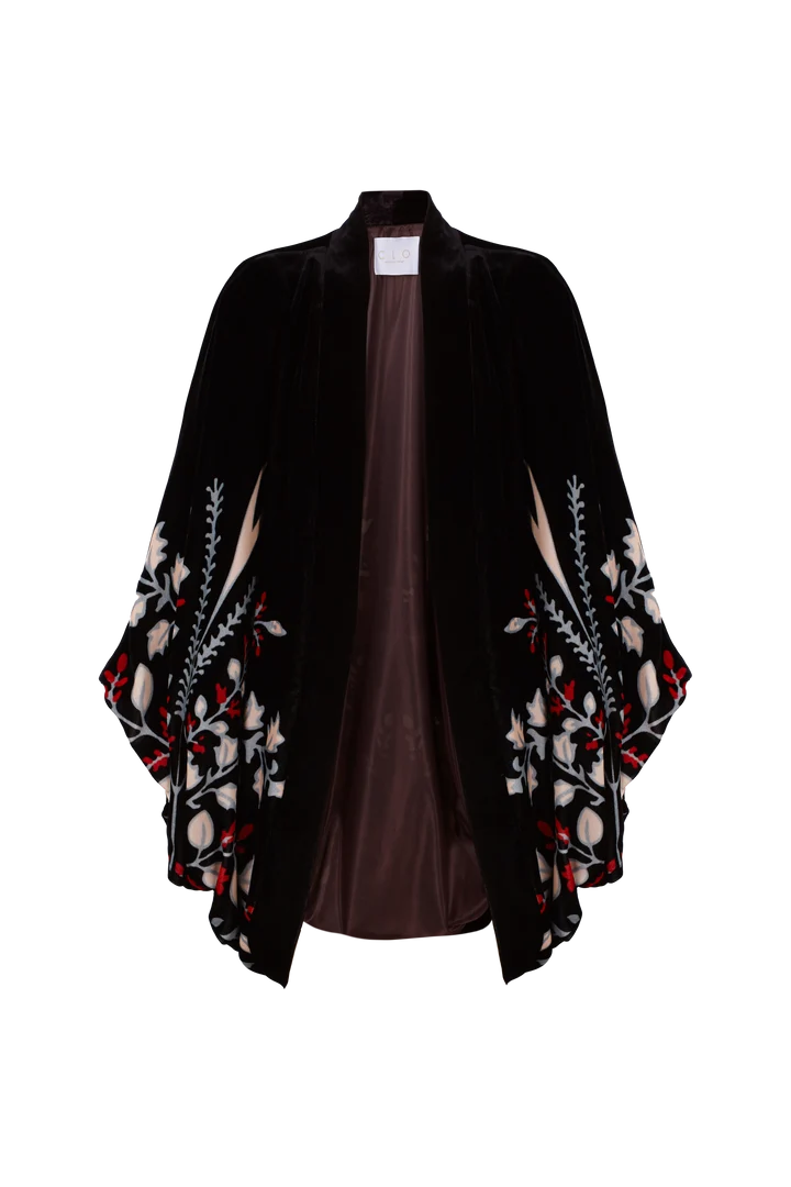 KIMONO NOCTURNO BLACK VELVET