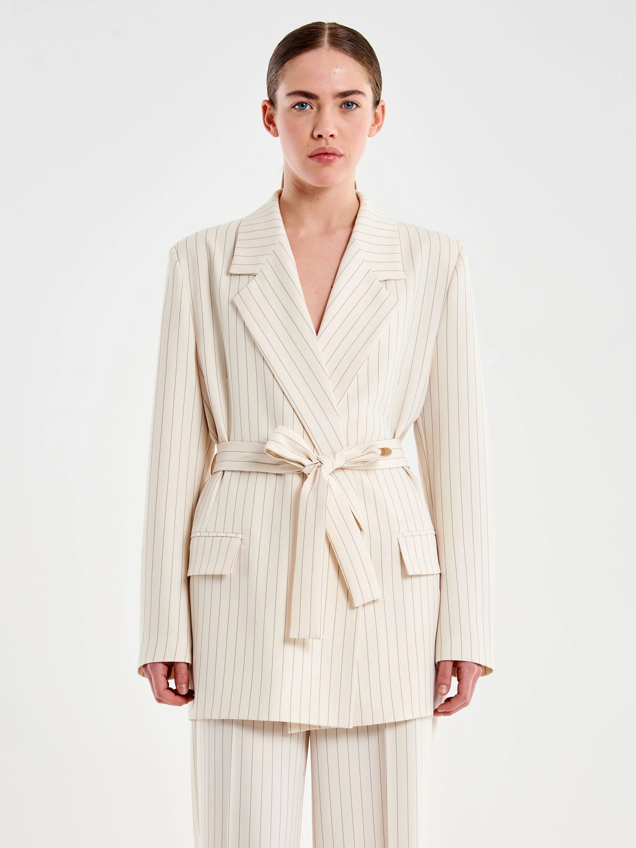 BLAZER CINTURON BEIGE RAYA DIPLOMATICA