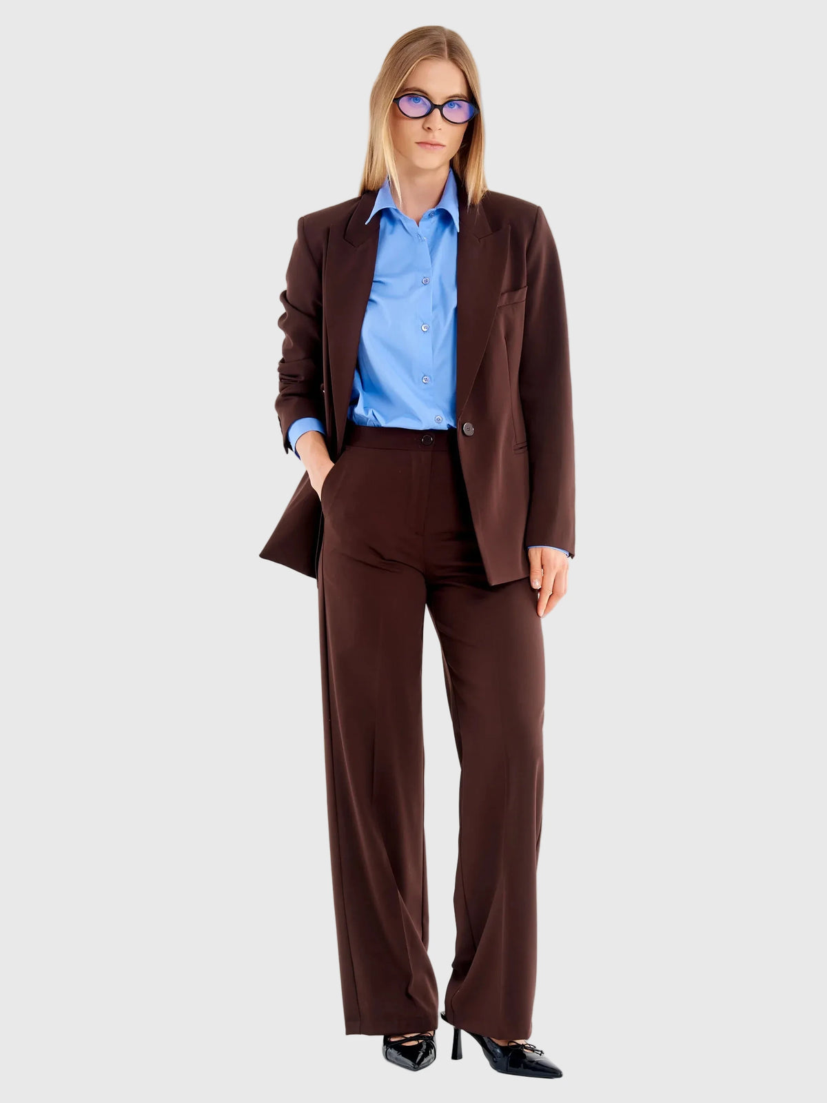 PANTALON PALAZZO GRANATE