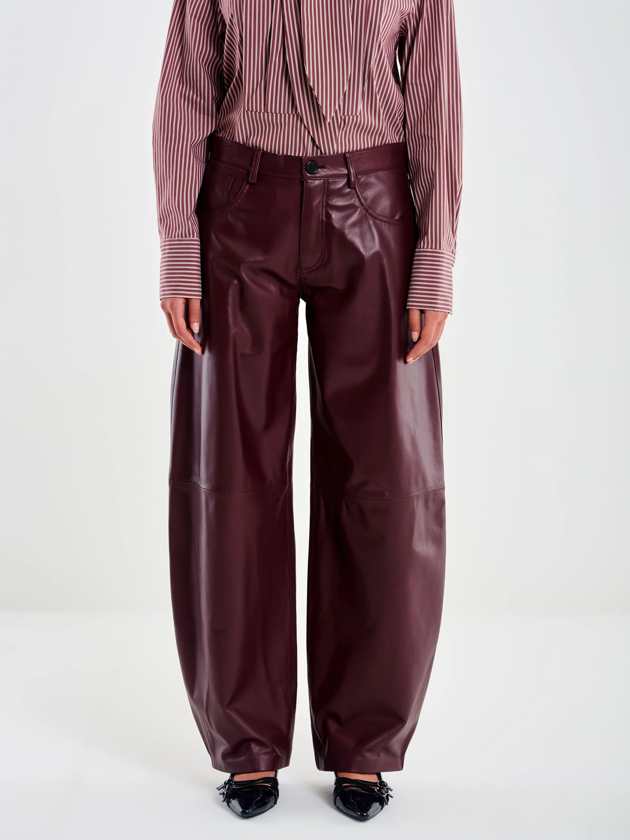 PANTALON PIEL BOMBACHO GRANATE VV