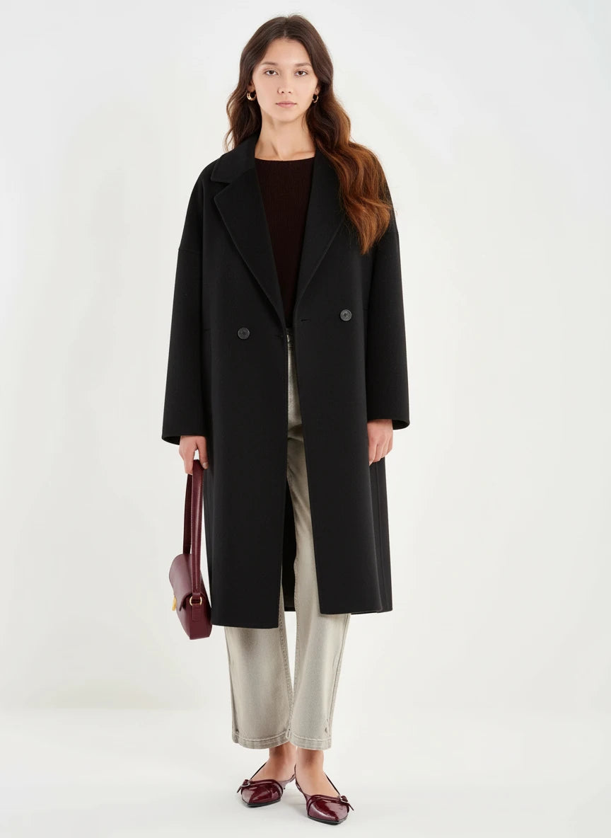 ABRIGO LANA NEGRO OVERSIZED VV