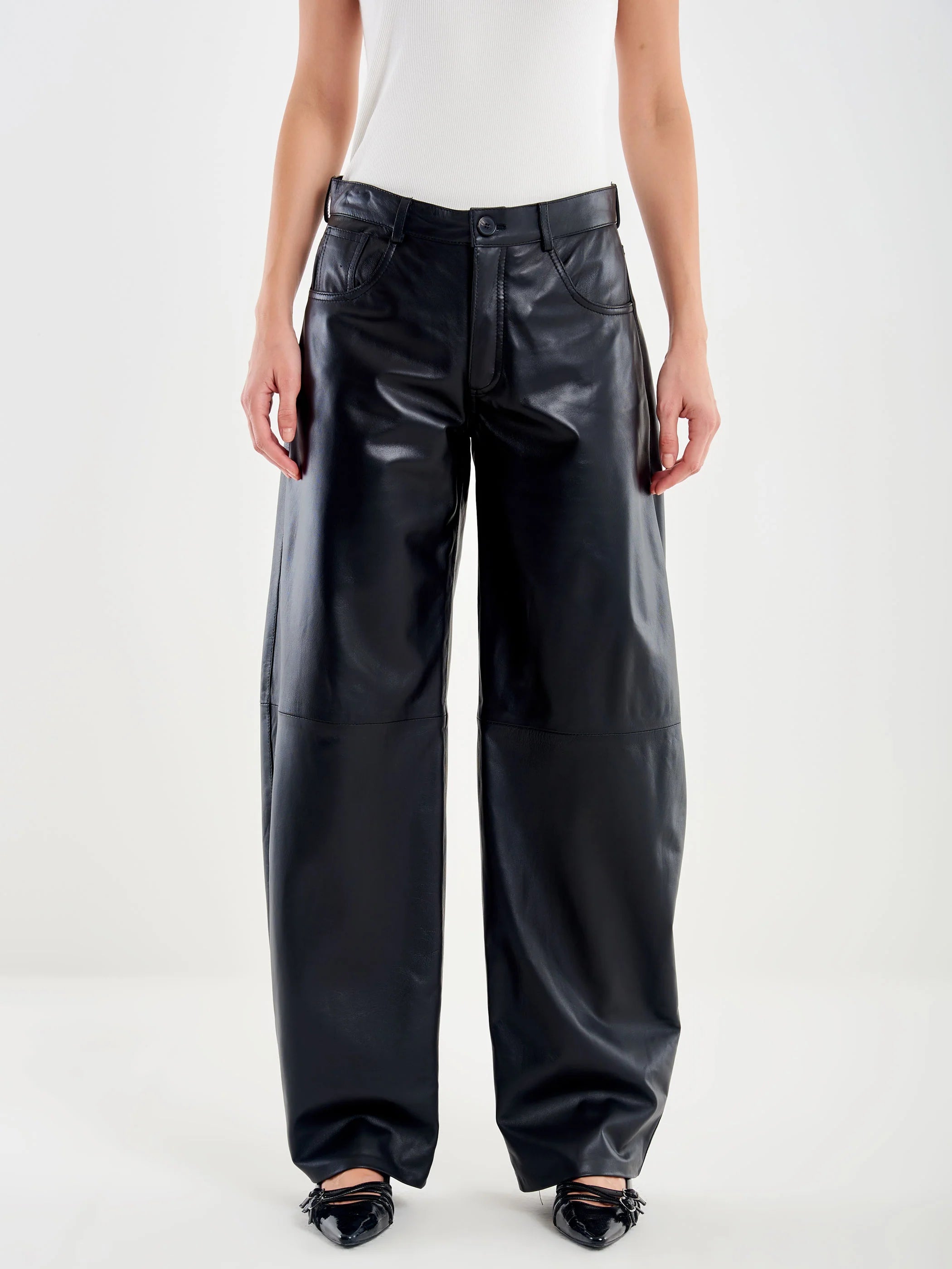 PANTALON PIEL BOMBACHO NEGRO VV