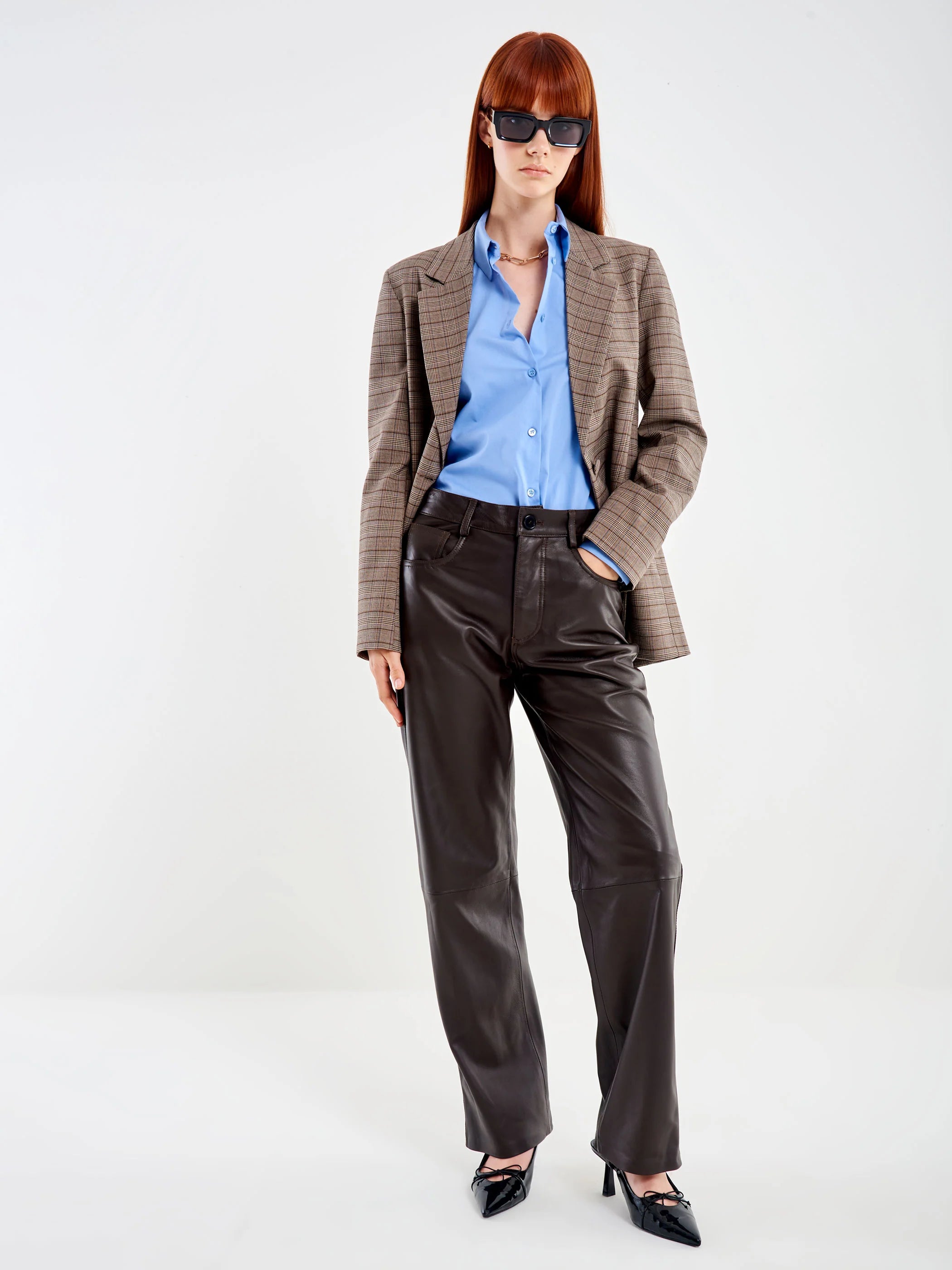 PANTALON PIEL MARRON VV